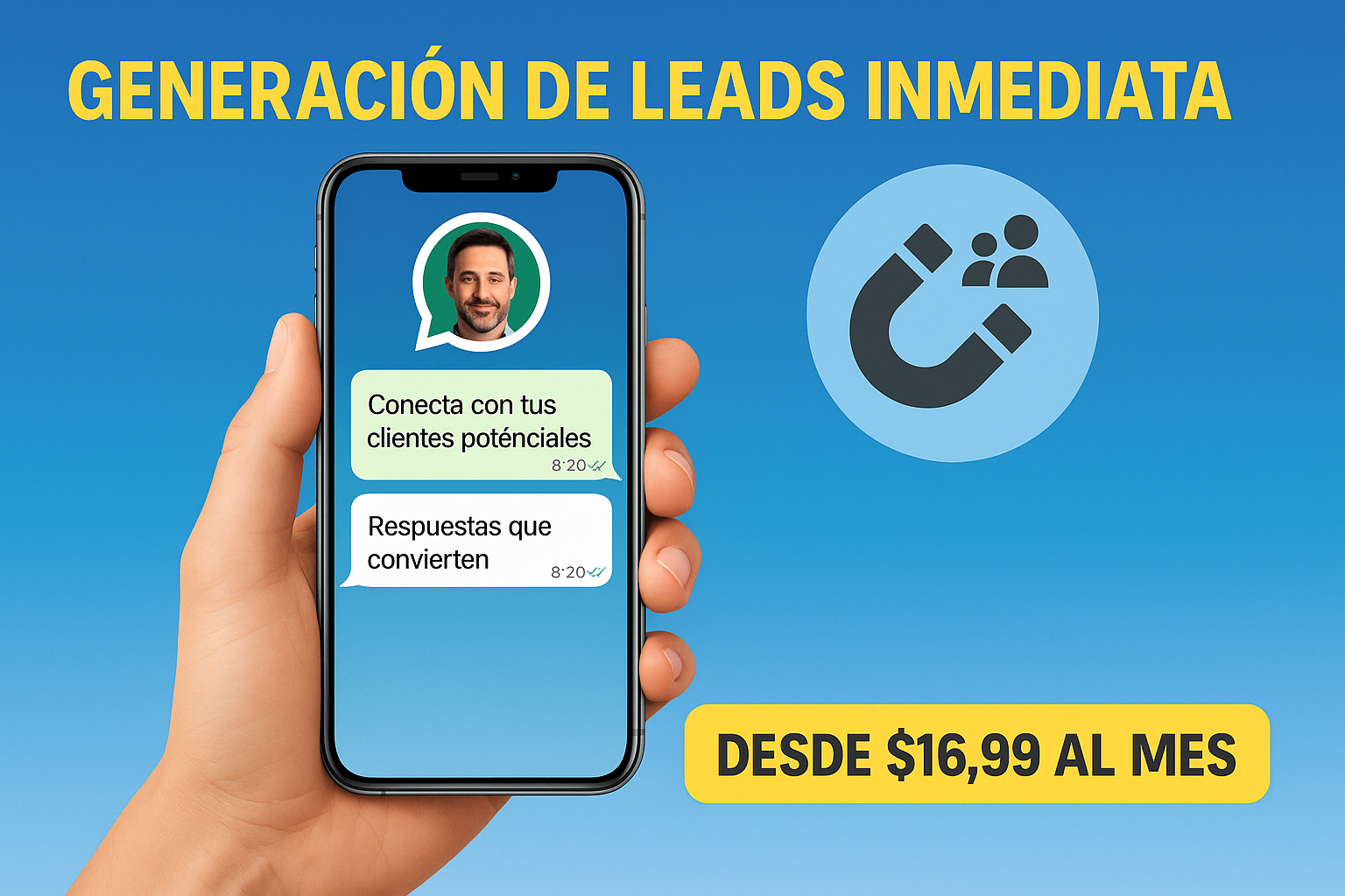 Agente IA mostrando opciones de menú y sugerencias inteligentes al cliente.