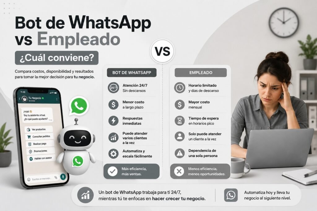 bot de whatsapp vs. empleado