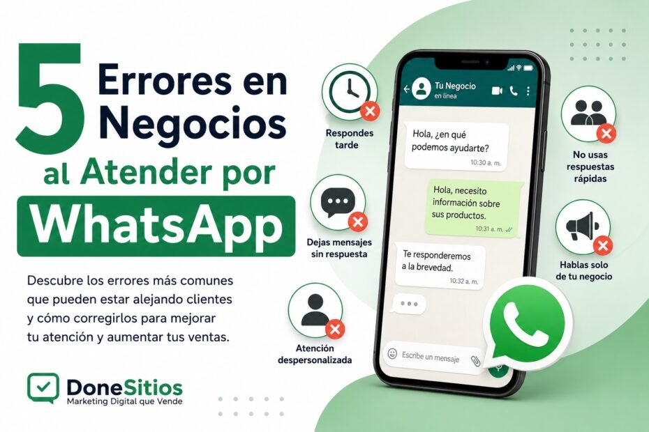 5 Errores en Negocios al Atender por WhatsApp